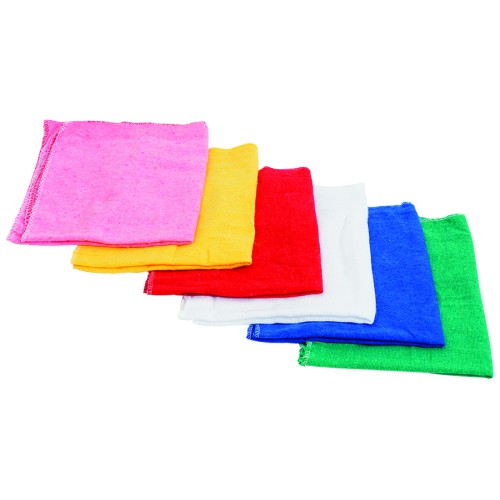 FLANEL RENKLİ TOZ BEZİ 12'Lİ 35*45