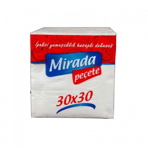KARE PEÇETE 30 CM  TEK KAT MİRADA (100 ADET X 24 PAKET)