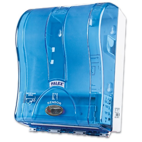 PALEX PRESTİJ OTOMATİK HAVLU DİSPENSERİ 21 CM ŞEFFAF-MAVİ