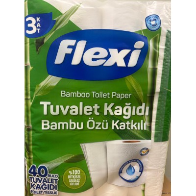 FLEXİ 3 KATLI BAMBU ÖZLÜ WC KAĞIDI 40'LI