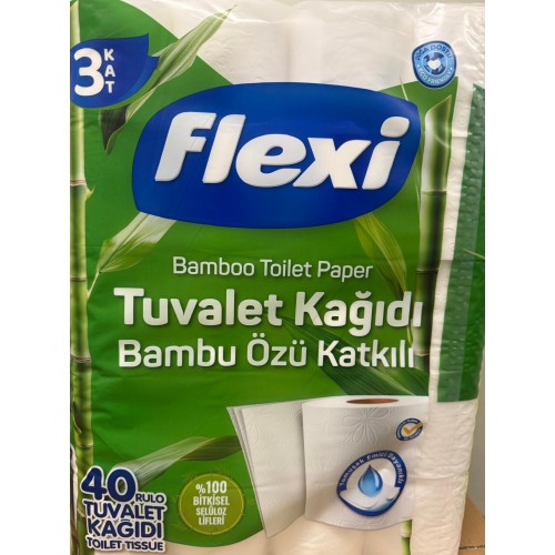 FLEXİ 3 KATLI BAMBU ÖZLÜ WC KAĞIDI 40'LI