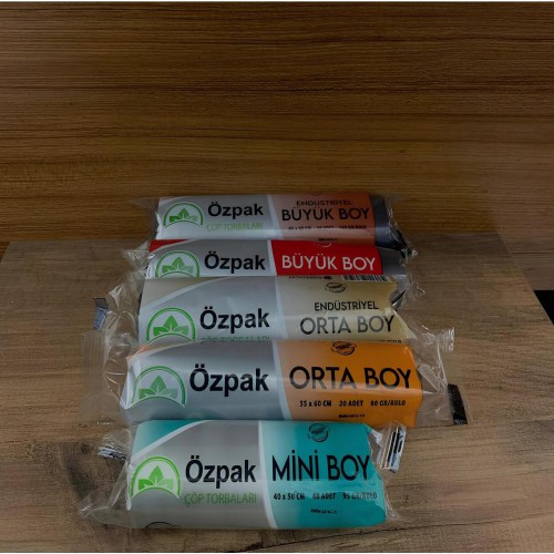 ÇÖP TORBASI 55*60 CM STANDART ORTA BOY SİYAH 1000'Lİ